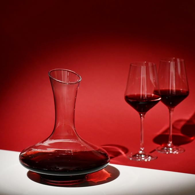 Krosno Essence Wine Decanter, 40.6 oz, Handcrafted Glass, Elegant and Functional Design, Perfect for Decanting and Serving Wine | Lead-Free Crystal Glass