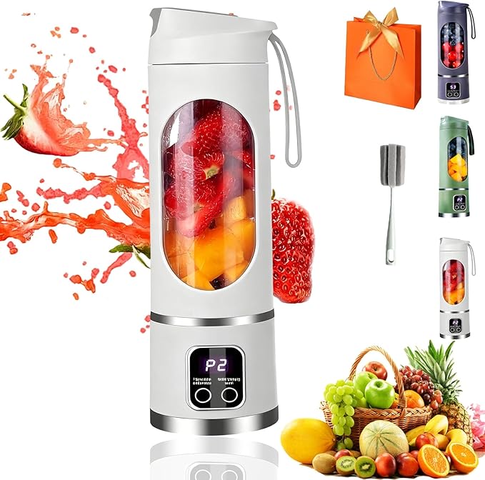 Digital Multimode Juicer Blender - Smart Led Display, Portable Usb Personal Electric Blender, Juicer Shakes And Smoothies Blender For Smoothies Liquid Diet, Shakes, Leak Proof Design (1PC-C)
