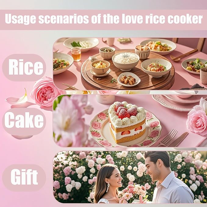 Pink Rice Cooker, Smart Rice Cooker 8 Cup With Delay Preset Timer And Auto Thermostat, Gifts Keep Warm For Brown Rice, Yogurt, Cake, Tomato Soup