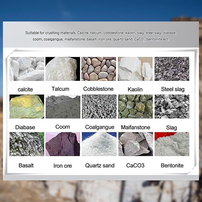 Rock Crusher 220V Mini Jaw Crusher Can Crusher Steel Stone Grinder Industrial Shredder Rock Crusher Machine 2.2KW Ore Coal Stone Crushing Machine 100x60 mm