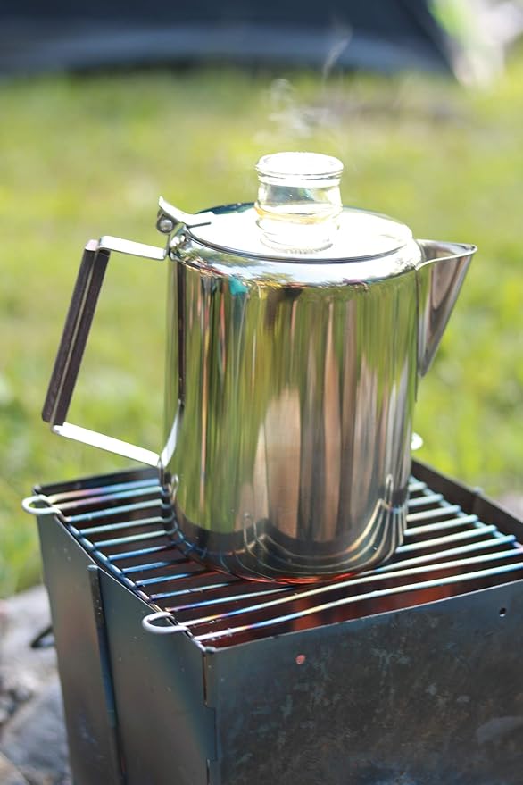 Rapid Brew Stainless Steel Stovetop Percolator Coffee Pot, 12-Cup