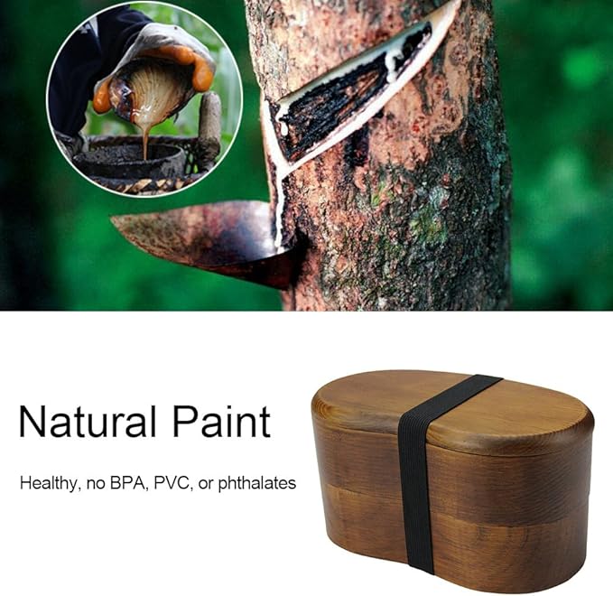 AOOSY Japanese Bento Box, Lunch Boxes, Japanese Double Layer Natural Wooden Bento Boxes Lunch Box For Adult Picnicking Office Hiking Camping