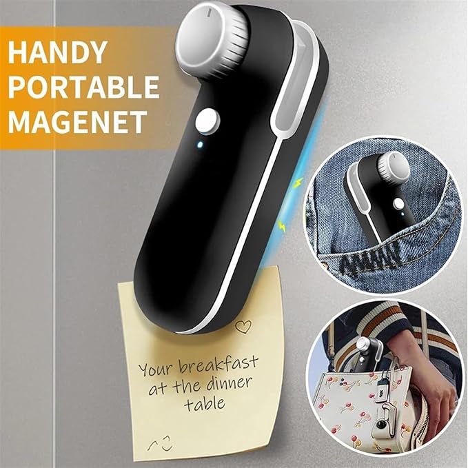 Mini Seale Portable 2-In-1 USB Rechargeable Mini Plastic Bag Heat Sealer In Black And White(2 Pack Black)