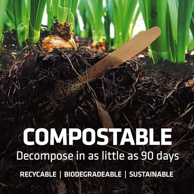 5.5 Inch Wooden Coffee Stirrers, 500 Count, Disposable & Compostable Wood Coffee Stick Stirrers | Eco-Friendly, Sustainable, Organic, Biodegradable, Vegan-Friendly Coffee Station Supplies