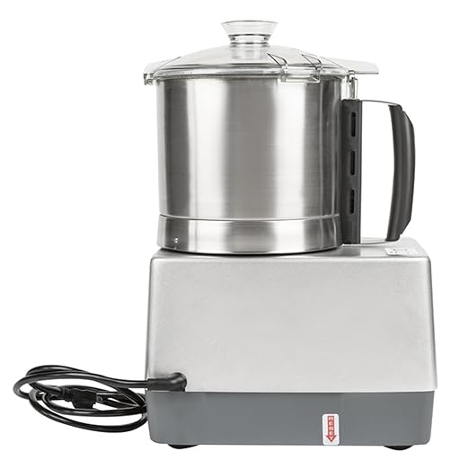 Robot Coupe R401B Food Processor 1245-00127, 4.5 Qt Stainless Steel Bowl, Single-Speed Commercial Chopper Machine, S-Blade, 1.5 HP Motor, Grey, Kitchen Food Processor, 120V