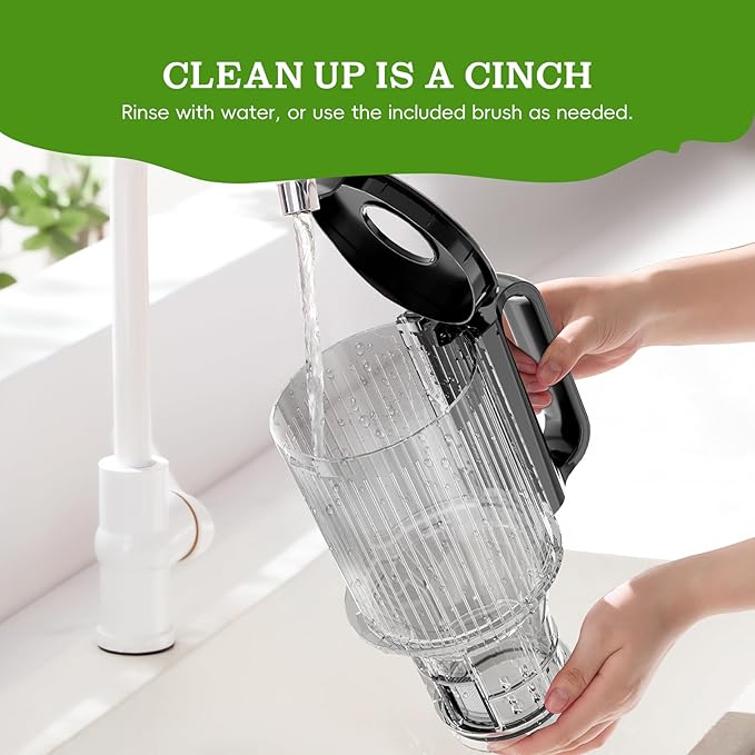 Cold Press Juicer, Wide Feed Chute Juicer Machines, Stainless Steel Slow Masticating Juicers Easy to Clean, Vegetables & Fruits Juice Extractor, High Juice Yield, Gray Color Knob