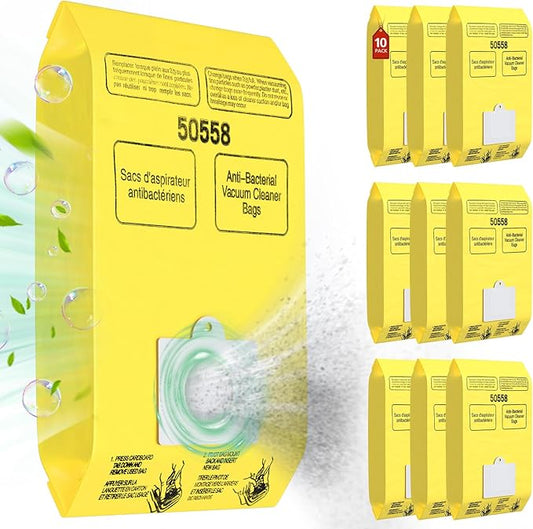10 Pack Kenmore Canister Vacuum Cleaner Bags Compatible With Type C/Q 5055, 50555, 50557, 50558 and Type C-5, C-18, 53292, 200, 400, 600, 700, 800 Series
