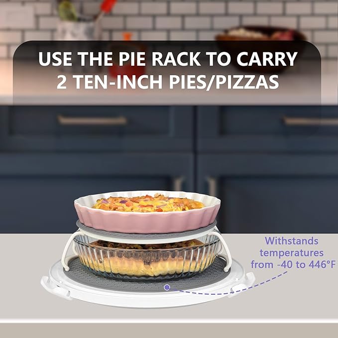 Round Cake Carrier Box with Lid and Handle, Transportation Insulated Bag for Cakes, Cupcakes and Pies, Triple Locking Design for Safe Transportation (Purple, 12 * 12 * 7.9 Inch)