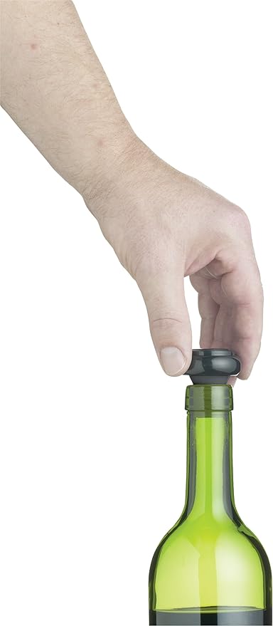 BarCraft Wine Vacuum Pump and Bottle Stoppers Set in Gift Box, 3 Pieces