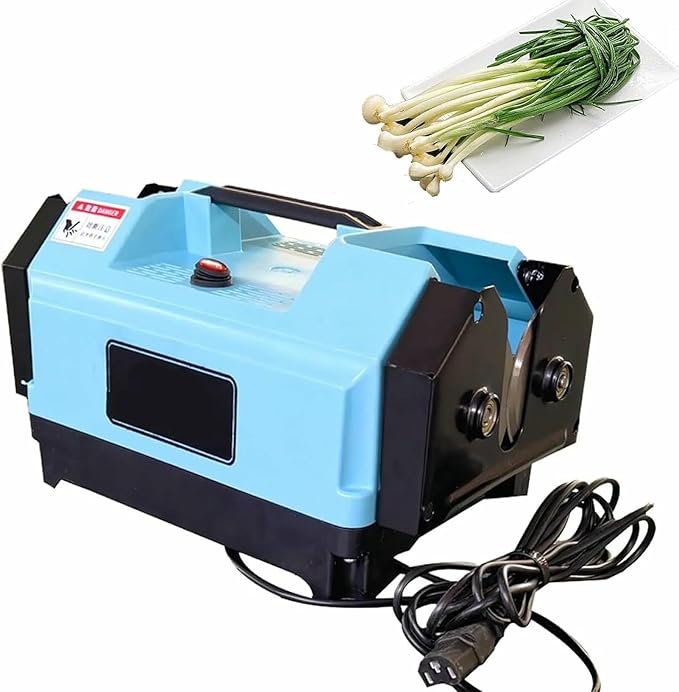 Electric Garlic Cutter & Root Remover Machine-Double Head Onion & Garlic Stem Cutter - for Garlic,Onion,and Small Roots