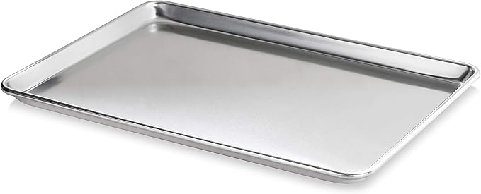 New Star Foodservice Commercial-Grade 18-Gauge Aluminum Sheet Pan/Bun Pan (15 L x21 W x1 H (Two Thirds size) Measure Oven)