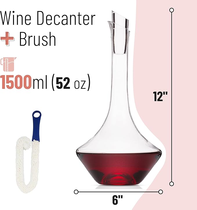 BTaT- Wine Decanter with Stopper, Red Wine Decanter with Lid
