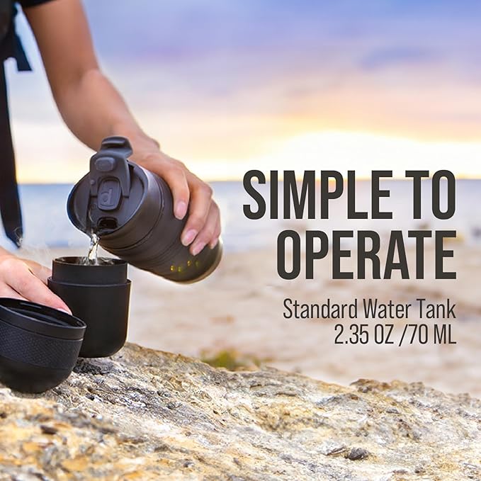 WACACO Minipresso GR, Portable Espresso Machine, Compatible Ground Coffee