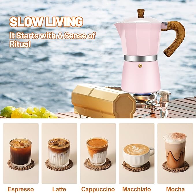 12 Cup Aluminum Espresso Stovetop Moka Pot Express Coffee Maker Percolator Italian Classic Mocha Coffee Machine for Italian and Cuban Cafe Brewing for Home & Camping 600ml 20oz