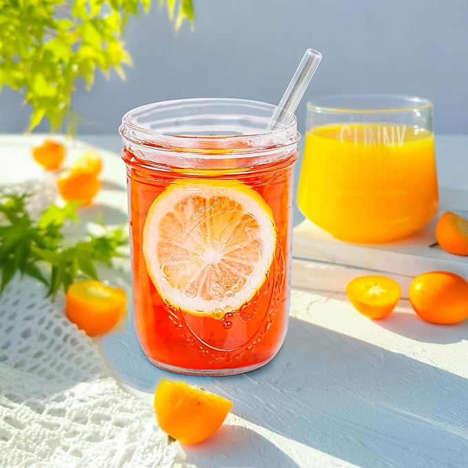 Miuyhji Wide Mouth Mason Jars 16 oz with Lids [2 Pack], Canning Jars with Metal Airtight Lids and Bands, 16 oz Glass Jars for Fermenting, Pickling, Freezing, Preserving, Meal Prep, Jar Décor