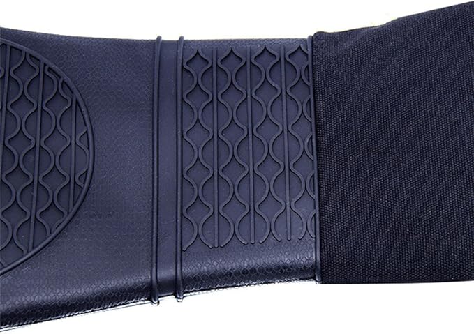 DoMii Extra Long Silicone Oven Mitts Heavy Duty Commercial Grade Oven Mitts Heat Resistant BBQ Gloves with Quilted Cotton Lining 2 Pack