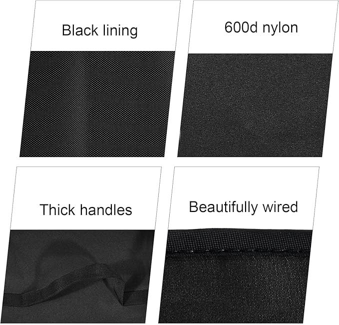 Electric Skillet Cover Electric Frying Pan Cover Heavy Duty Waterproof Heat-Resistant Nylon Covers Case for bella Make Take Oven Grill/for Crux Electric Skillet (Black)