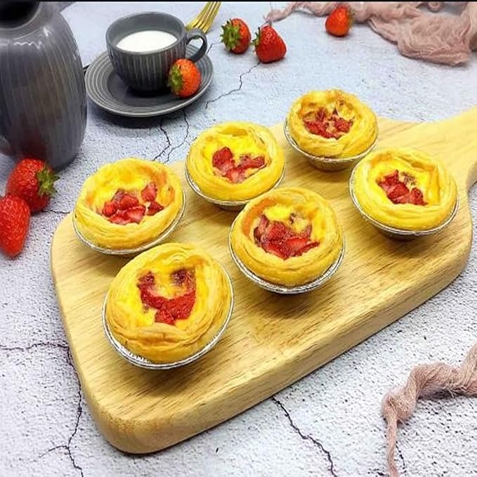 Aluminum Foil Pie Trays, Mini Pie Pans, Disposable Baking Tart Molds, Aluminum Foil Pie Pan for Baking Tart Eggs, Quiche Pie, Caramel Pudding Pie (400 PCS)