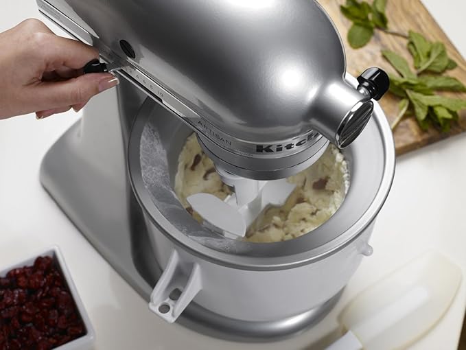 KitchenAid Ice Cream Maker Attachment - Excludes 7, 8, and most 6 Quart Models, Fits 5 to 6 quart Mixers