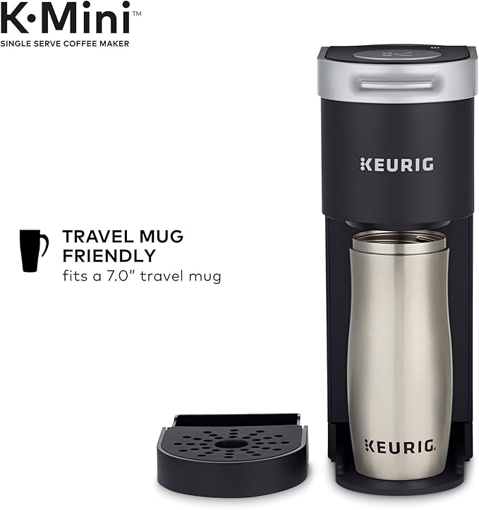 Keurig K-Mini Single-Serve K-Cup Coffee Maker, Black and Keurig Standalone Milk Frother, Black