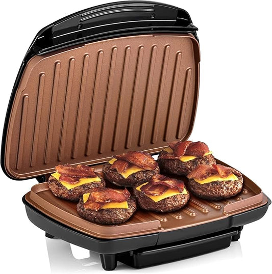 Health and Home 2-Serving Classic Plate Grill Maker and Panini Press, Black, KS-306