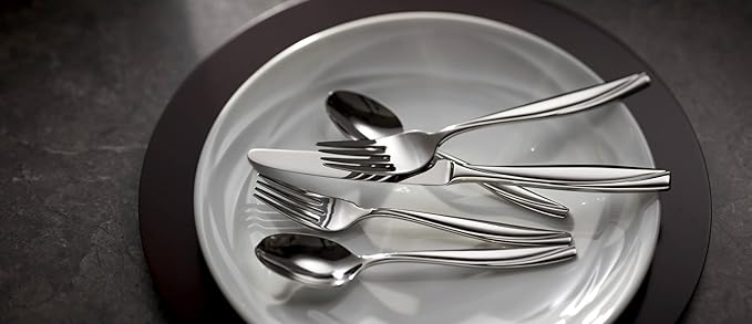 Oneida Camlynn Everyday Flatware Dinner Forks 18/0 Stainless Steel, Set of 4, Silver