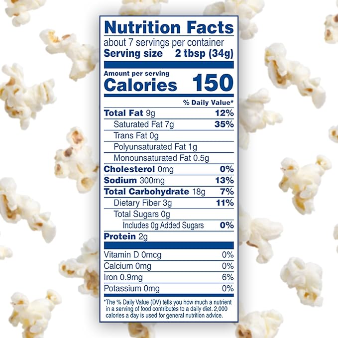 Vogel All-in-one Coconut Oil Buttery Flavored Popcorn, for 6oz. Popcorn Machine, 8oz. (Pack of 36)