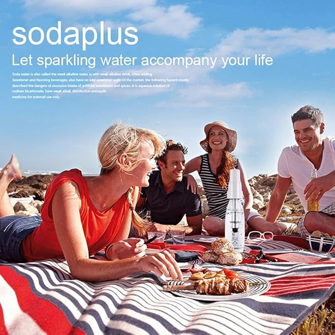 Portable Soda Maker Household 1L Sparkling Water Bottle BPA Free Carbonated Water Machines without CO2 Cylinder Reusable Beverages Machine Kit