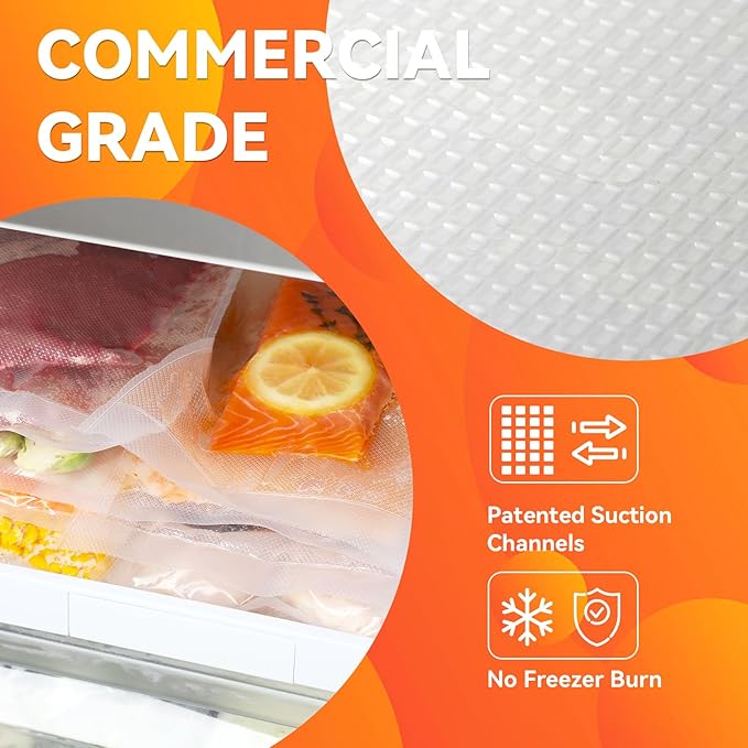 Wevac 6 Pack 11" x 16' and 8" x 16', Vacuum Sealer Bags Rolls for Food Saver, Weston, Commercial Grade, BPA Free, Heavy Duty, Great for vac storage, Meal Prep or Sous Vide
