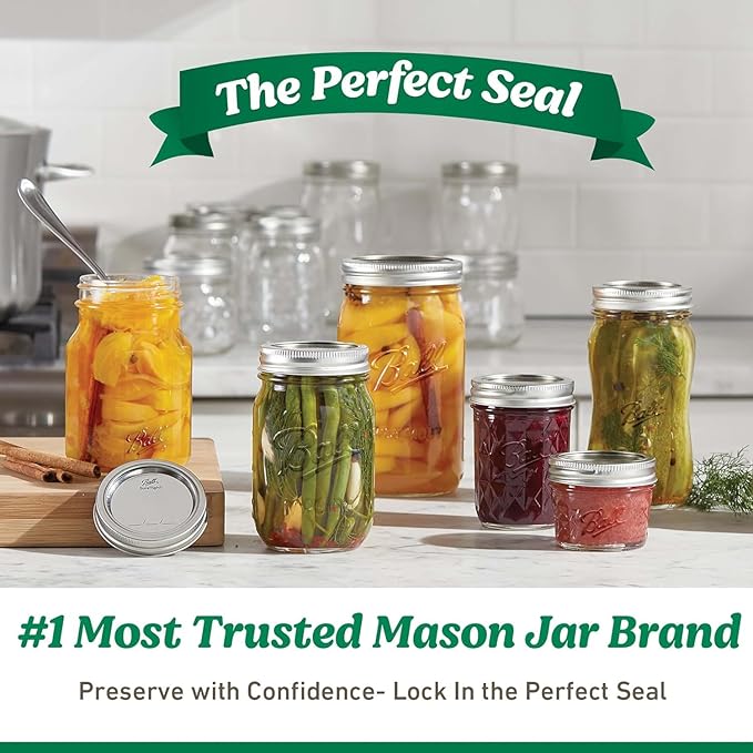 Ball Mason 4oz Quilted Jelly Jars with Lids and Bands, Set of 12