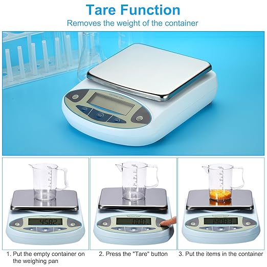 PATIKIL Lab Scale 5000gx0.01g, High Precision Electronic Analytical Balance Sensitive, Digital Precision Scale for Jewelry Laboratory Science