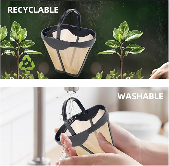 134KKW300 Coffee Permanent Filter for Ninja CFP Dual Brew Models, Reusable Coffee Filter Compatible with Ninja Coffee Maker CFP201 CFP250A CFP300 CFP301 CFP305 CFP451CO CFP451CCO CFP307 (1)