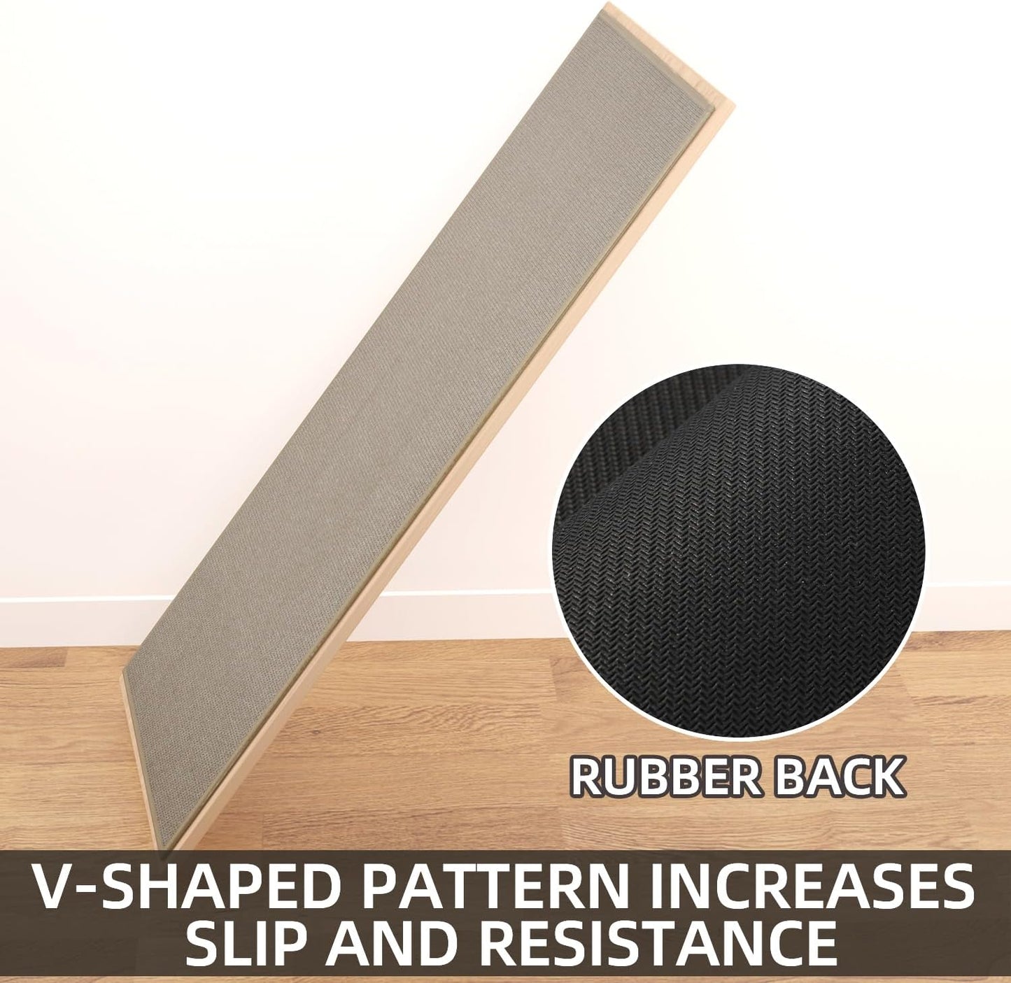 Kitchen Mat 1 PCS, Cushioned Non Slip Rugs for Kitchen Floor, Absorbent Runner Comfort Standing Mats Washable for Kitchen, Office, Home (Brown, 24"x36")