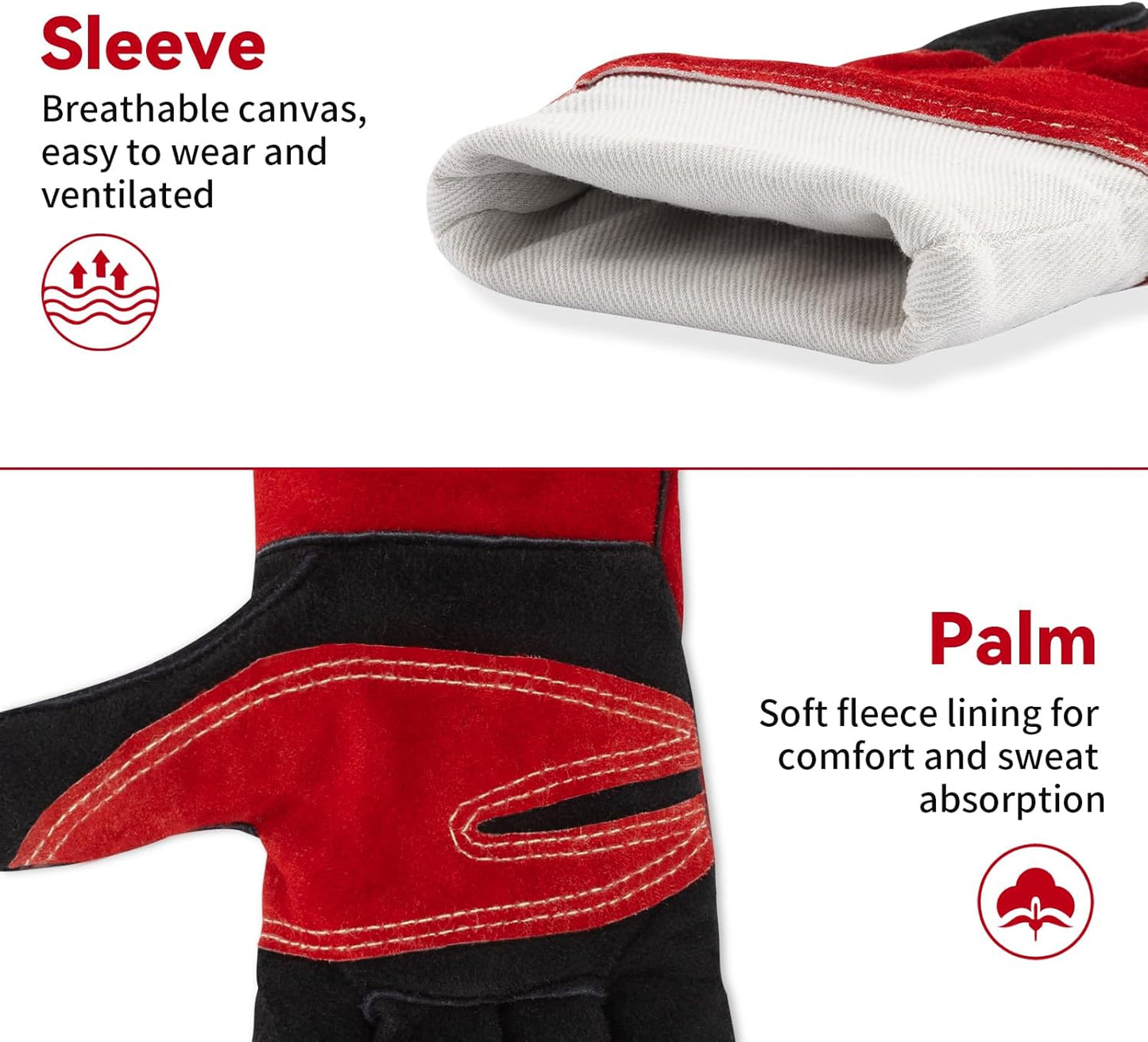 16 Inch Welding Gloves Heat Resistant 932°F for BBQ,Oven,Grill,Fireplace MIG,TIG,Stick Welding,Forging,Animal Handling