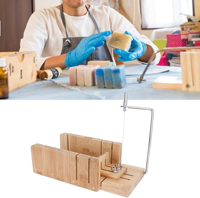 Bamboo Soap Cutter Mold - DIY Soap Cutting Tool for Homemade Soaps - Practical Soap Cutter and Mold for Soap Making Supplies - Bread and Food Loaf Slicers