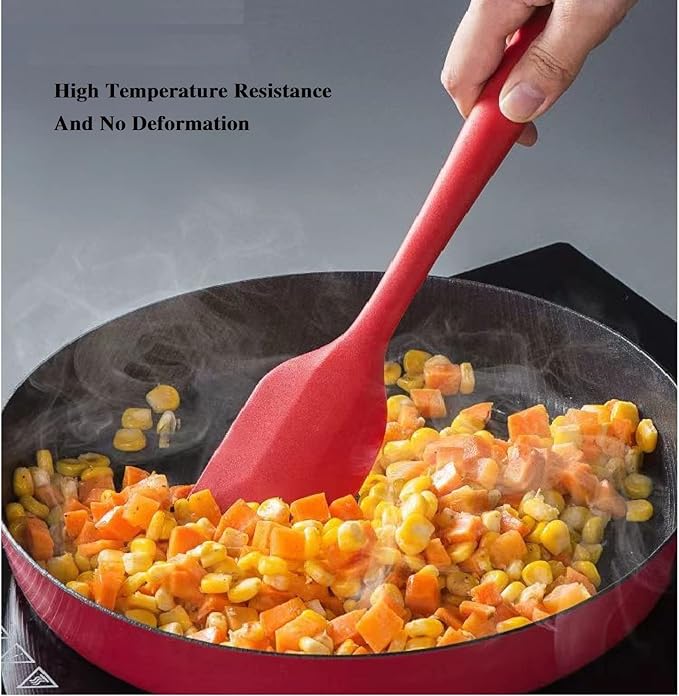8 Pieces Silicone Spatulas,8.5 inch Non-stick with Stainless Steel Core,Heat Resistant-500℉, Food Grade Dishwasher Safe, for Mixing,Cooking,Baking (Mixed color)