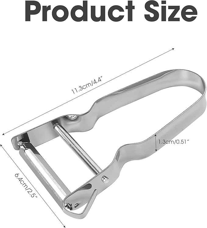 3pcs Genuine Inox Handle Straight Blade Peeler for Kitchen - Star Potato & Fruit Vegetable Metal Blade Rex Speed Bar
