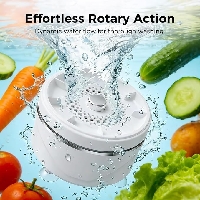 Fruit and Vegetable Washing Machine, Upgraded Portable Fruit Cleaner Device, IPX7 Waterproof Fruit and Vegetable Cleaner for Home Kitchen to Purify Produce (1PCS)