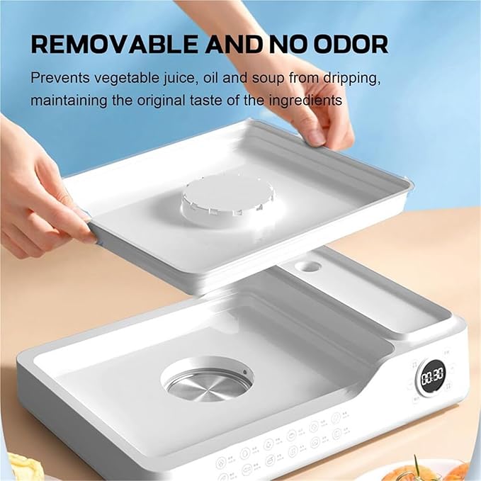 24L Electric Steamer, 3 Tier Electric Food Steamer for Cooking, Commercial Stainless Steel Steamer with Detachable Water Tank, Large Capacity Breakfast Machine with Timer