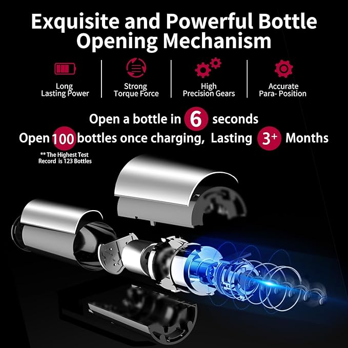 Rechargeable Electric Wine Opener Set with 3-in-1 Stainless Steel Bottle Cooler - Automatic Corkscrew, Wine Chiller，Vacuum Sealer, Foil Cutter, Pourer, Cool your wine for its flavor,Valentine gift