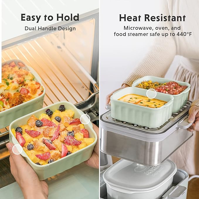 BUYDEEM Ceramic Food Storage Container with Airtight Lid, 28 oz Bento Lunch with Airlock Lid, Stackable Bento Box Microwaveable, Reusable and Dishwasher Safe, for Office Work and Travel, Mellow Yellow
