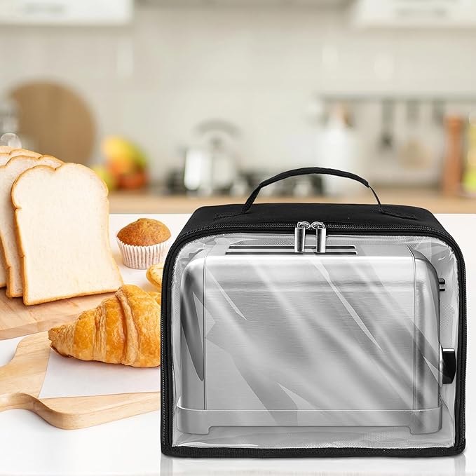 Toaster Cover 2 Slice with Aluminum Foil Lining and Base Compatible with Cuisinart/BELLA/Black and Decker,Cover only