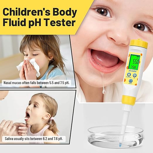 Digital pH Meter for Food Fermentation and Canning, Smart Food pH Tester with High Accuracy Spear Probe for Sourdough, Salsa and Hot Sauces, pH Test Pen with ATC for Solid and Liquid