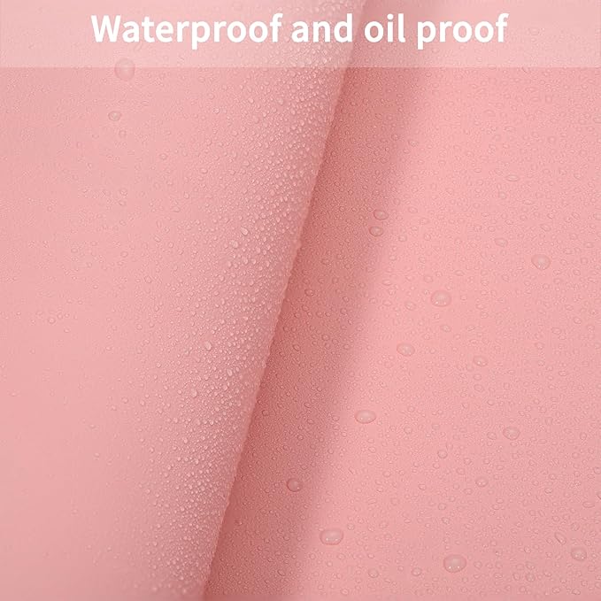 Leather Table Cover,1.8mm Thick,30x48 Inch Desk Cover,Large Desk Mat,Table Protector,Table Cover Protector,Desk Top Cover,Table Tops Cut to Size(Pink+Silvery,30x48)
