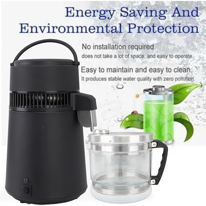 4L 1 Gallon Water Distiller Replacement Glass Carafe, Home Beauty Water Distiller Glass Jar Collection Bottle, Distilled Water Container for Majority
