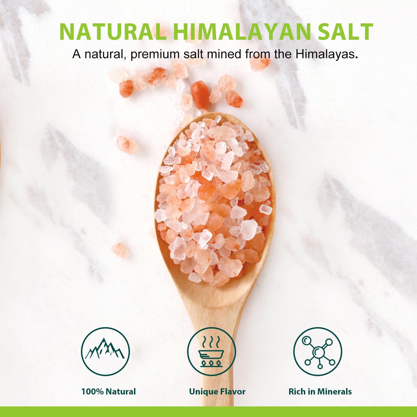 Soeos Himalayan Pink Salt, Coarse Grain, 5 Lbs (Pack of 1), Himalayan Pink Sea Salt, Rock Salt for Grinder Refill