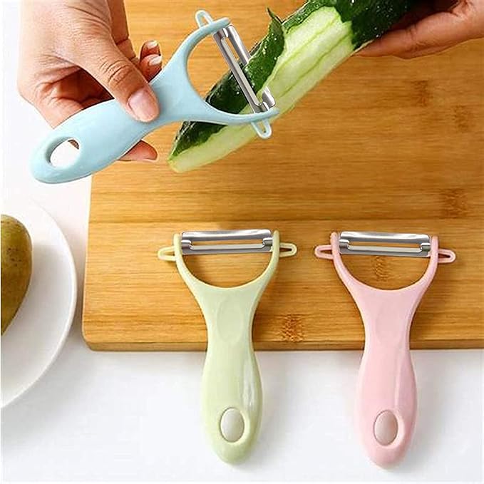 Potato Peelers 3 Pack, Fruit Peelers Potato Peeler, Cucumber, Apple Peelers for kitchen Original Vegetable Peeler-Set of 3 (Stainless Steel)