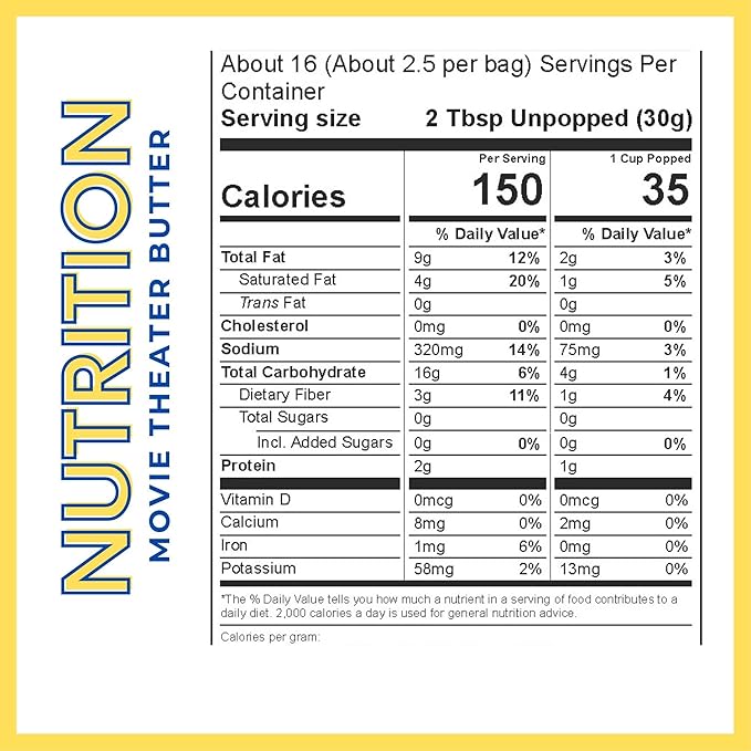 Cousin Willie's Microwave Popcorn Bags, Butter Lovers Value Pack (1 box, 20 Bags), Gourmet Popcorn Boxes for Party, Whole Grain Popcorn, Gluten Free, Low Calorie Healthy Snack, Made in USA, non-GMO