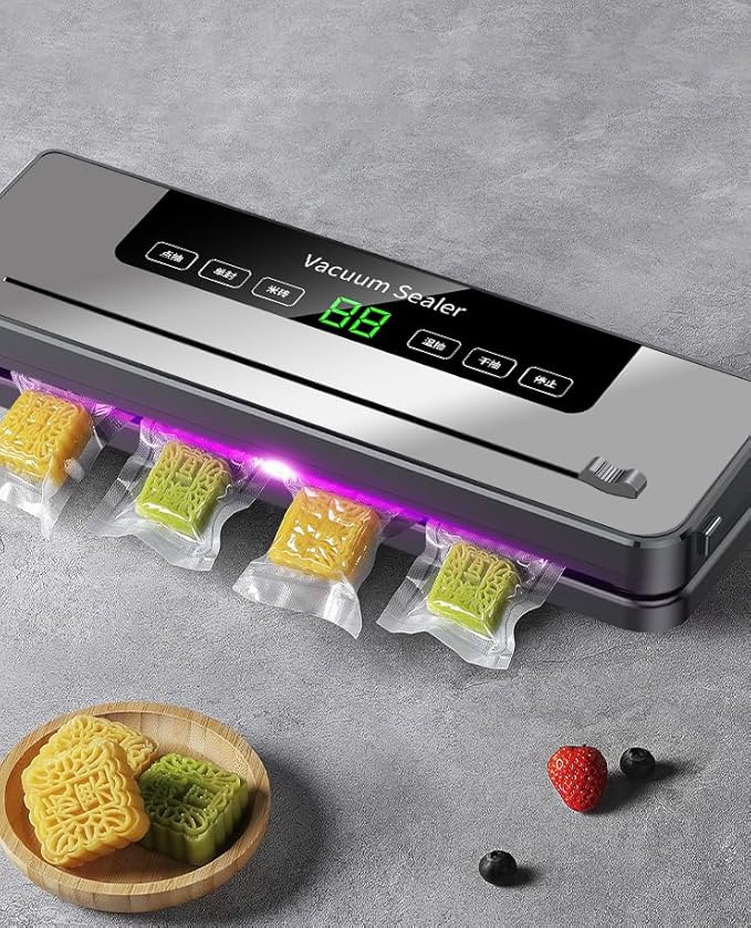 Primewave- Vacuum Sealer Machine for Food Preservation – 120W Powerful Food Saver with 30cm Sealing Width |Dry & Moist Mode| 1-Touch Automatic Operation |10 BPA-Free Vacuum Bags