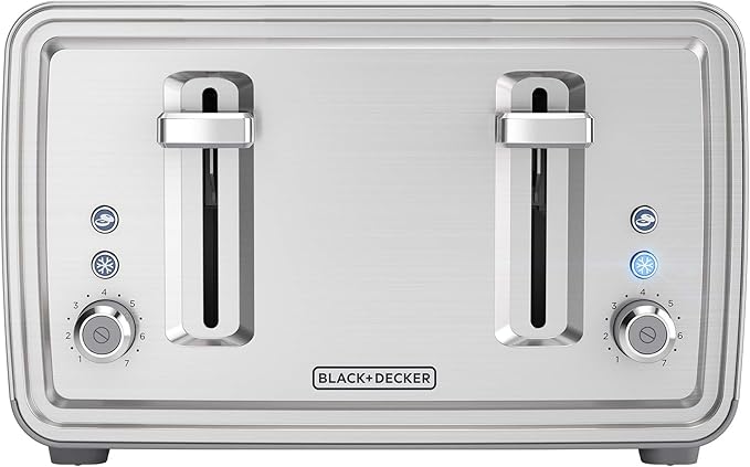 BLACK+DECKER 4-Slice Toaster, Stainless Steel, TR4900SSD